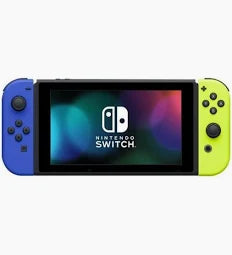 Nintendo Switch Console Blue/Yellow & 1 Game (Ghost Face Skin)