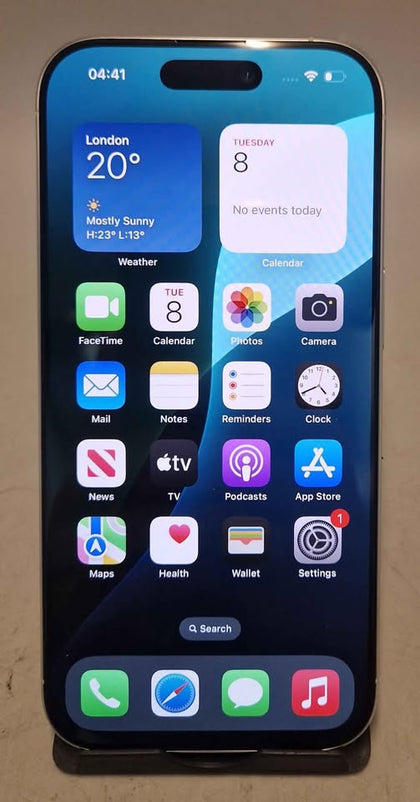 Apple iPhone 16 Pro 128GB White Titanium, Unlocked 100% BH