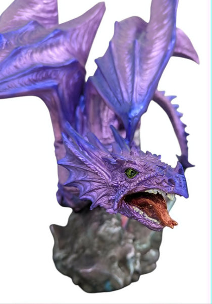 Purple Dragon Perched On Large Gem !!Brand New!! **Collection Only*