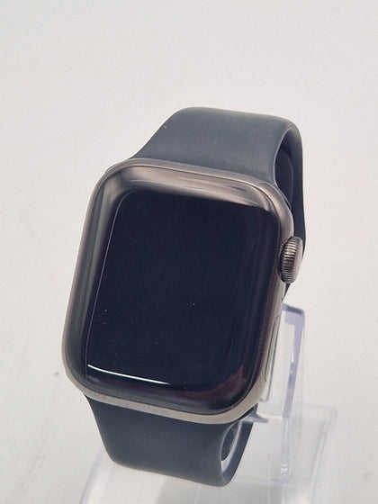 **DEAL** Apple Watch Series 9 (Cellular) 41mm Graphite Stainless Steel – Smartwatch – Rubber Band (Unboxed With Charger)
