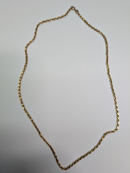 9ct Gold 18” Twisted Rope Chain
