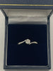 9ct White Gold Diamond Ring  - O