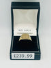 9CT YELLOW GOLD, 375 HALLMARKED RING, SIZE:K, 4.1G, BOXED