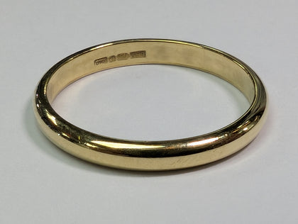 18CT GOLD WEDDING BAND RING SIZE J PRESTON STORE