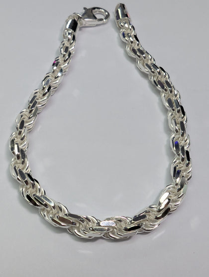Brand New Silver Rope Bracelet