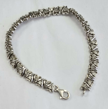 Silver Tennis Bracelet 7.5