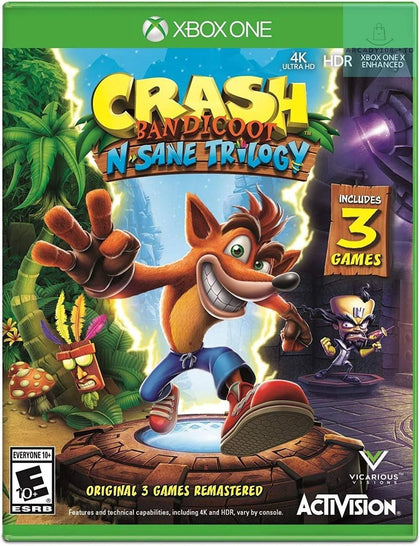 Crash Bandicoot N. Sane Trilogy - Xbox One Standard Edition.