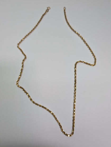 9ct gold twisted rope chain