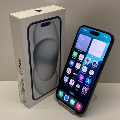 Apple iPhone 15 Unlocked Model A3090 128GB in Black Boxed