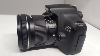 Canon EOS 2000D 24.1 MP Digital SLR Camera with 10-18mm Lens & Charger