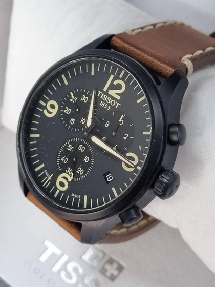 Tissot T-Sport Chronograph XL leather watch