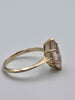9ct Yellow Gold Marquise Cut Cubic Zirconia Solitaire Ring - 1.64 Grams - Size K