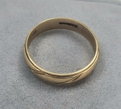 9CT GOLD RING SIZE O1/2 LEYLAND