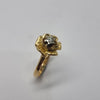 18ct Gold 0.14ct Diamond Solitaire Rose Ring S12 Clarity - Size L (RRP £1350)