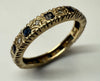 9ct yellow gold eternity ring with stones M 1/2