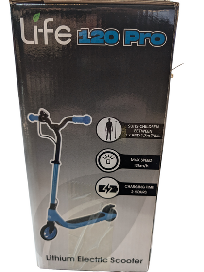 BRAND NEW LIFE 120 PRO BLUE  SCOOTER BOXED PRESTON STORE