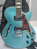 D'angelico Premier SS Semi-Hollow 6-String Electric Guitar - Turquoise - Includes Carry Bag