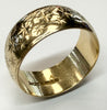9ct gold simple star patterned ring size L