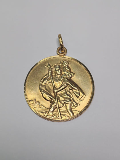 9CT Gold St Christopher Pendant