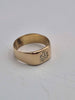 18ct Yellow Gold Signet Ring With Engraved Crest - Size S - 8.14 Grams