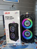 Akai Portable Dual 4 Inch Party Speaker with Disco Ball Light