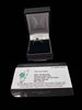 18ct White Gold Ladies Ring With Emerald & Diamonds Stones - Size J - 1.92 Grams (RRP £995)