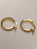 9ct Gold Patterned Hoop Earrings