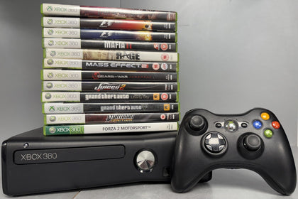 Microsoft Xbox 360 Slim 250GB Console Bundle x12 Games ** Unboxed **