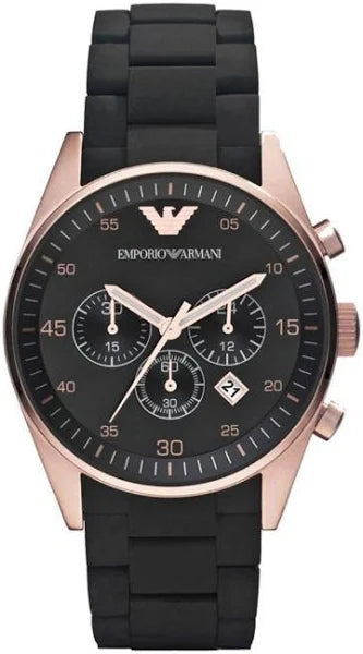 Emporio Armani AR5905 Men's Watch, Black and Gold