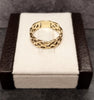 9ct Yellow Gold Celtic Knot wedding Band Ring Size - K