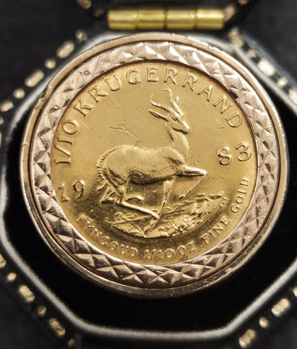 1/10th Krugerrand in 9ct Gold Ring - Size P