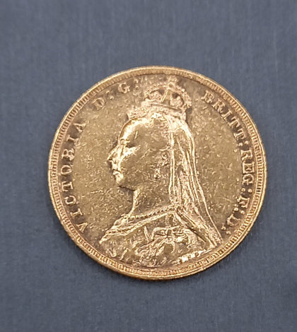 22ct Full sovereign Queen Victoria 1889 7.98g