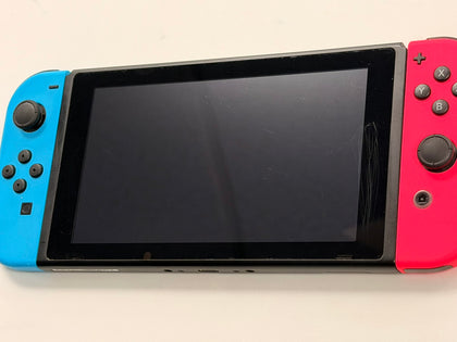 Nintendo switch console blue and pink joycons
