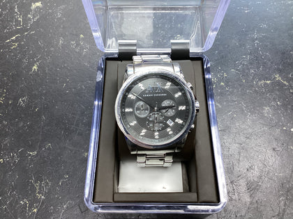 Armani exchange chronograph,base metal watch