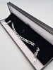 925 Sterling Silver 3 In 1 Figaro Bracelet - 9" Long - 6mm Wide - 8.70 Grams **BRAND NEW**