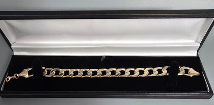9ct Gold Bracelet 375 8'' in Length 27.1G