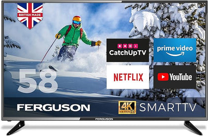 Ferguson F5820RTS4K 58 inch Smart 4K Ultra HD LED TV with streaming apps and catch up TV built-in **Collection Only**