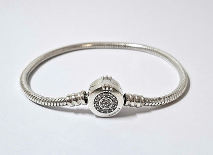 Pandora Moments Sparkling Crown O Snake Chain Bracelet
