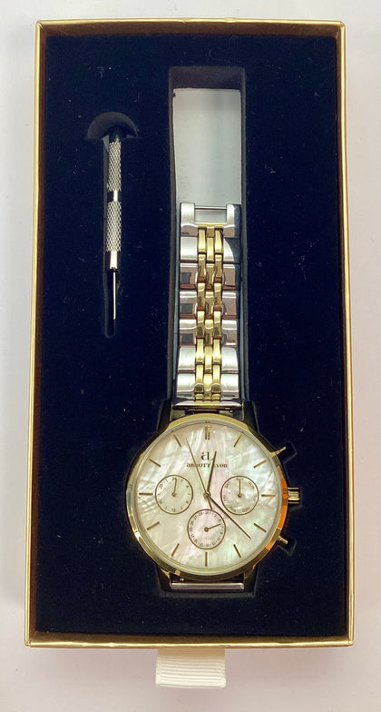 Gold Pearl Link Nueva 40 Watch - Abbott Lyon