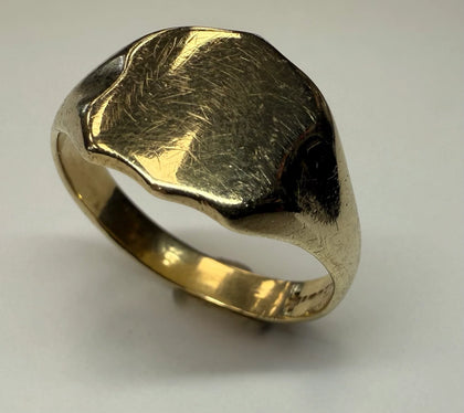 9CT GOLD SIGNET RING SIZE U