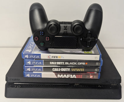 Sony Playstation 4 500GB Slim Console & 4 Games