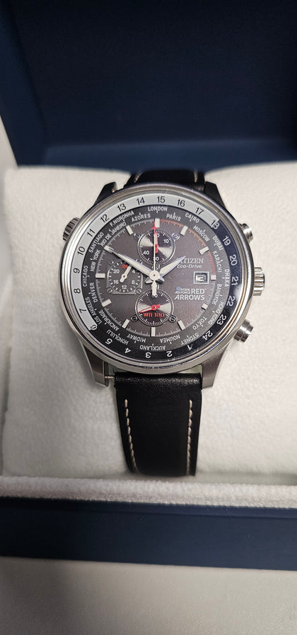 Citizen Red Arrows Leather Strap Chronograph Watch CA0080-03E