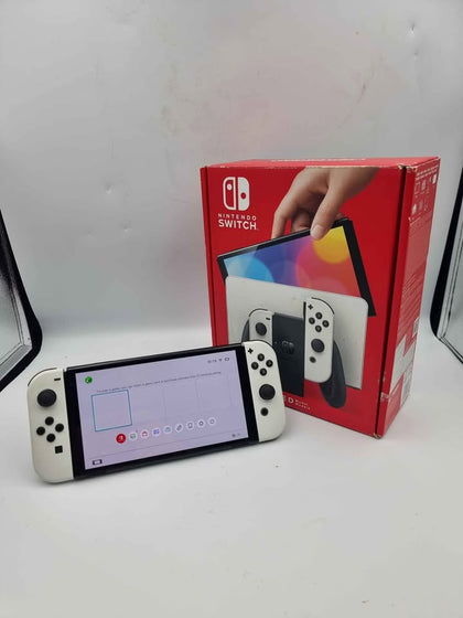 Nintendo Switch OLED 64GB Gaming Console - White Joy Cons - Boxed With Dock & Charger