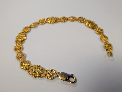 22ct Gold Patterned Shaped Bracelet