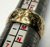9ct gold simple star patterned ring size L