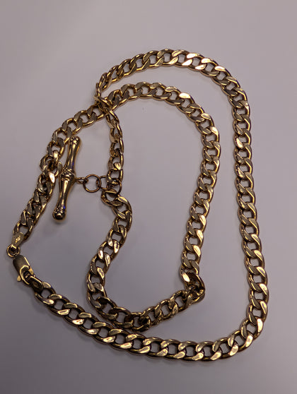 9ct Gold T-bar & Chain