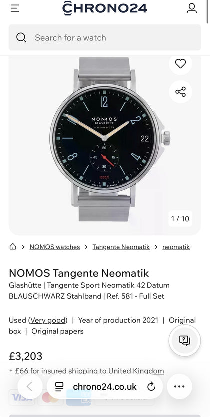 NOMOS Tangente Neomatik Glashütte Tangente Sport Neomatik 42 Watch