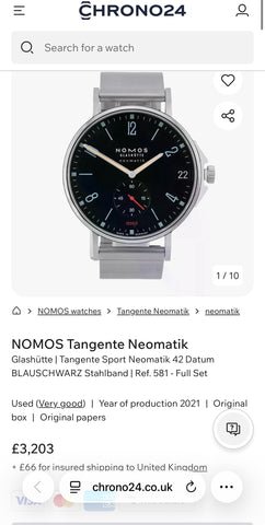 NOMOS Tangente Neomatik Glashütte Tangente Sport Neomatik 42 Watch