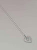 (9ct Hallmarked&Tested), White Gold Necklace With Heart Pendant, Weight: 2.3G, 18" In Length