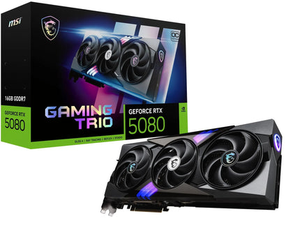 MSI GeForce RTX 5080 16GB Gaming Trio OC Graphics Card BOXED